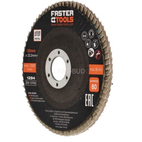 Dysk listkowy 125 80 1294 Faster Tools Dysk listkowy 125 80 1294 Faster Tools