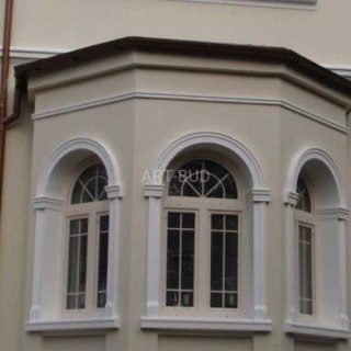 Sztukateria, podokienniki styropianowe 3 wzory pokryte wyprawą klejową