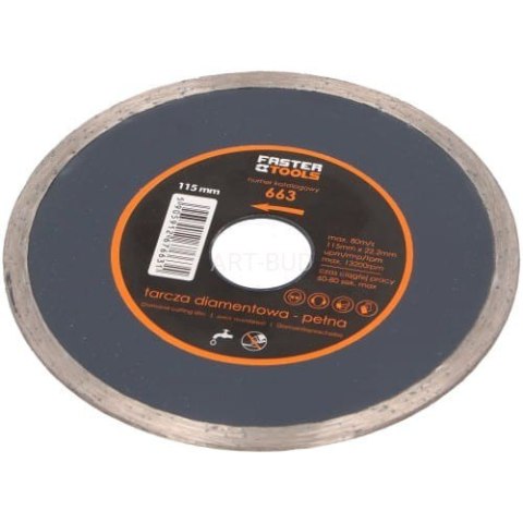 Tarcza diamentowa pełna 125 x 2,0 664 Faster Tools Tarcza diamentowa pełna 125 x 2,0 664 Faster Tools
