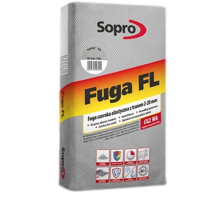 Fuga szeroka elastyczna z trasem 2-20 mm Sopro FL Fuga szeroka elastyczna z trasem 2-20 mm Sopro FL