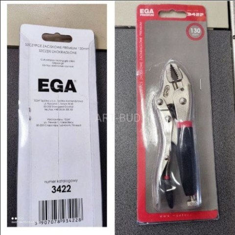 Szczypce zaciskowe zaokrąglone 130mm nr 3422 EGA Szczypce zaciskowe zaokrąglone 130mm nr 3422 EGA