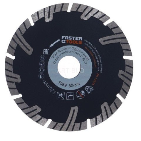 Tarcza diamentowa segmentowa LUX 125 x 2,5 1989 Faster Tools Tarcza diamentowa segmentowa LUX 125 x 2,5 1989 Faster Tools