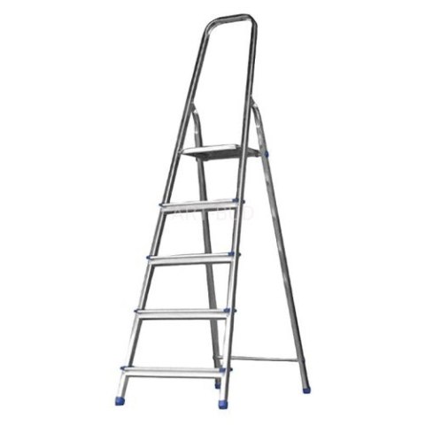 Drabina aluminiowa 5- stopniowa jednostronna 150 kg Drabina aluminiowa 5- stopniowa jednostronna 150 kg