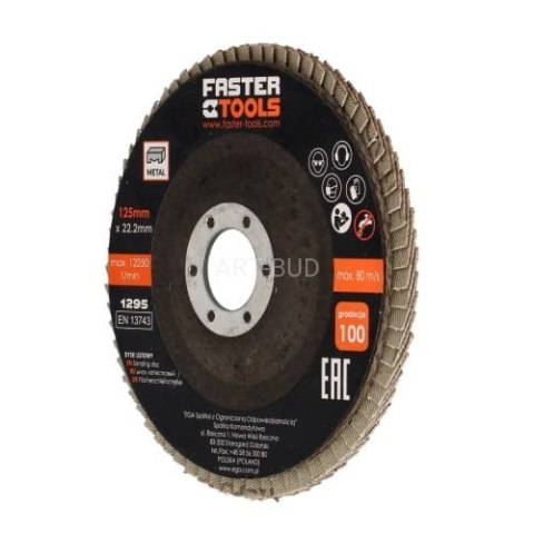 Dysk listkowy 125 / 100 gr 1295 Faster Tools Dysk listkowy 125 / 100 gr 1295 Faster Tools