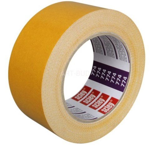 Tśma dwustronna 50 mm x 5-10-25 m wzmocniona *774*KAEM Tśma dwustronna 50 mm x 5-10-25 m wzmocniona *774*KAEM