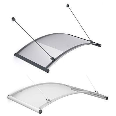 aluminiowe zadaszenie z akrylową płytą, odporne na warunki atmosferyczne.