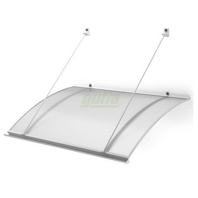 Elegancki daszek nad drzwi Swing PC 140M z poliwęglanu i aluminium