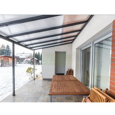 Zadaszenie tarasu 3,06 m x 3,06m kompletna konstrukcja aluminiowa dostawa GRATIS